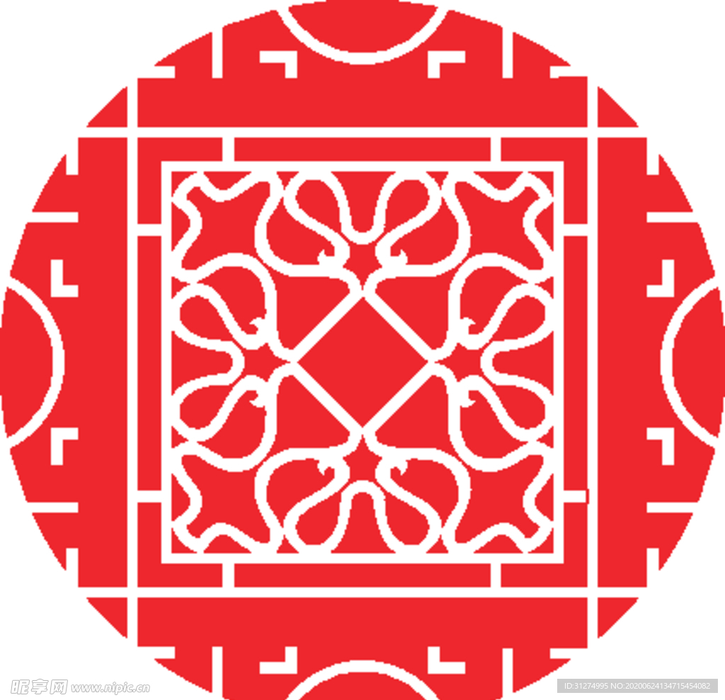 镂空花图案
