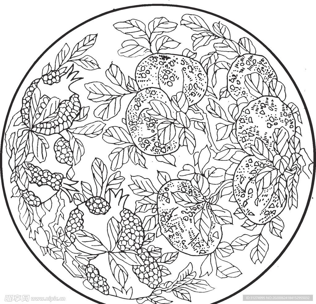镂空花图案