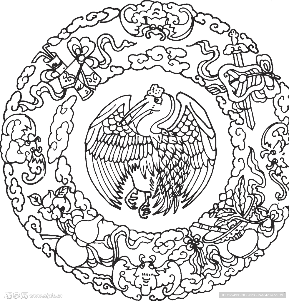 镂空花图案