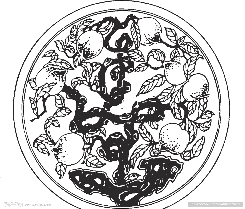 镂空花图案