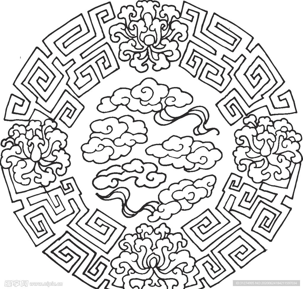 镂空花图案