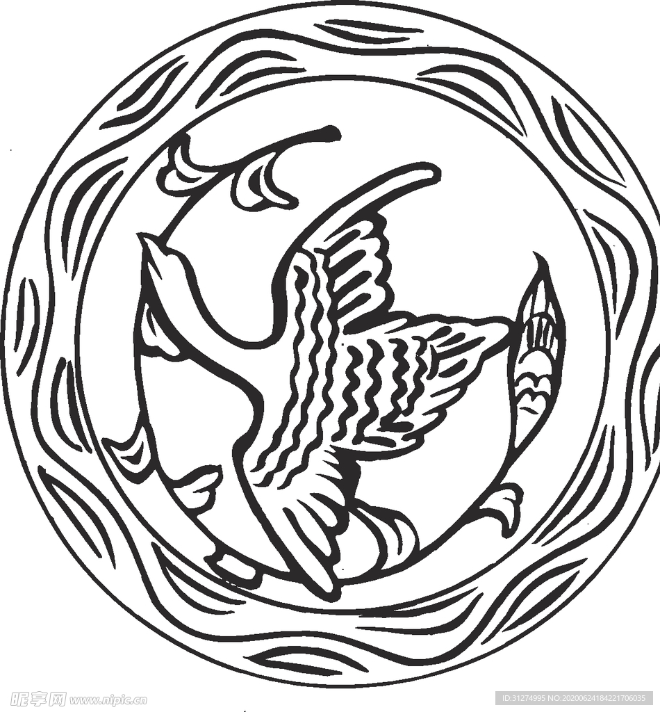 镂空花图案