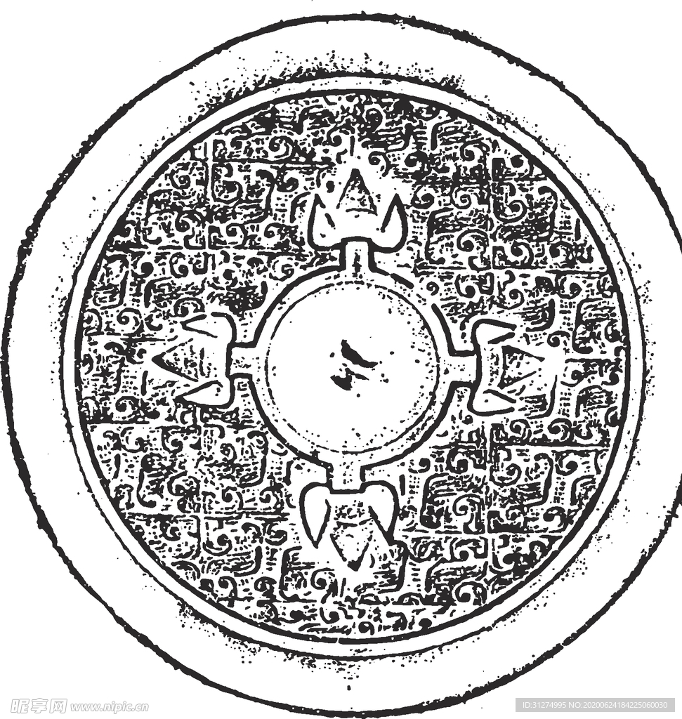 镂空花图案