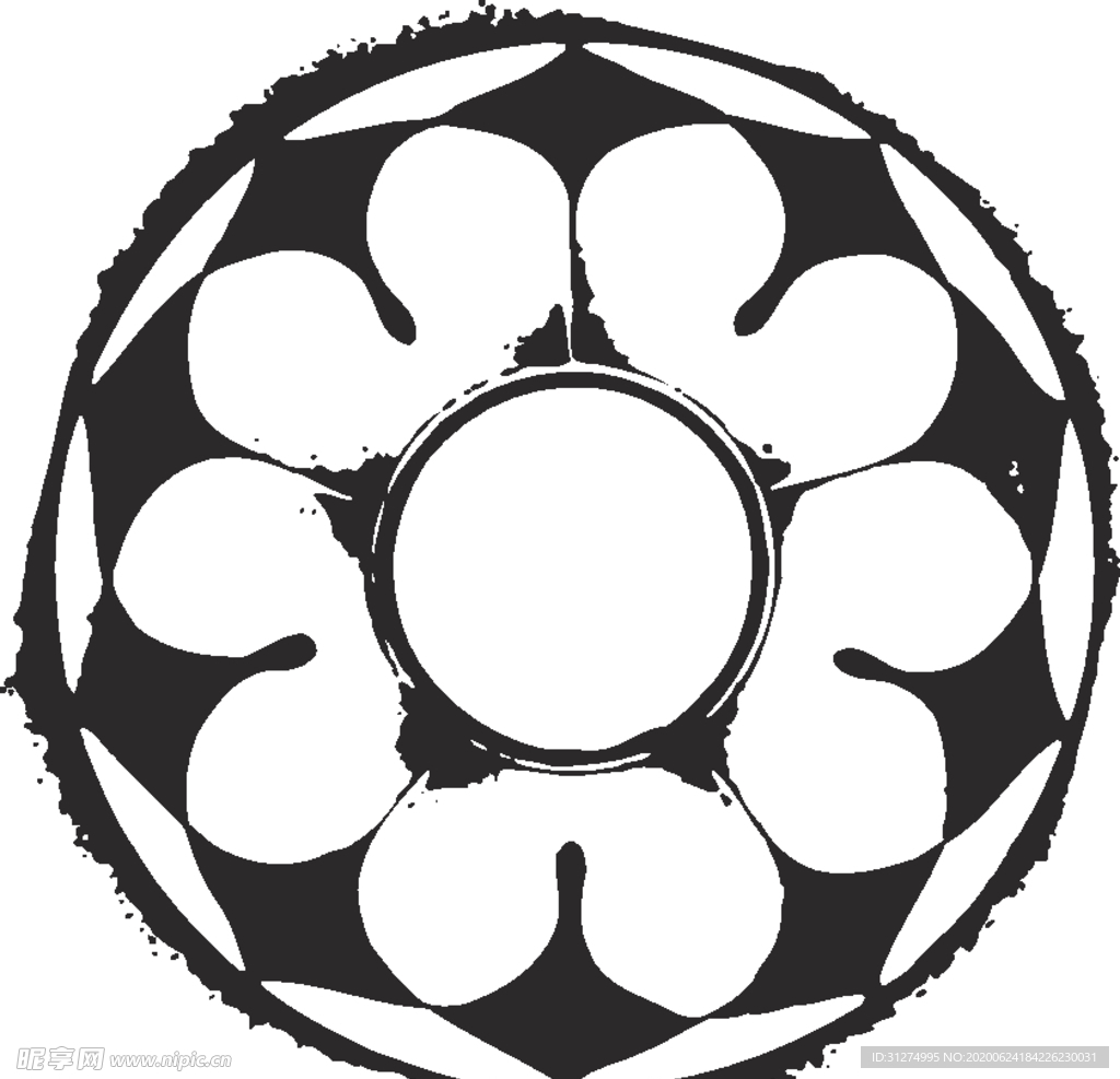 镂空花图案