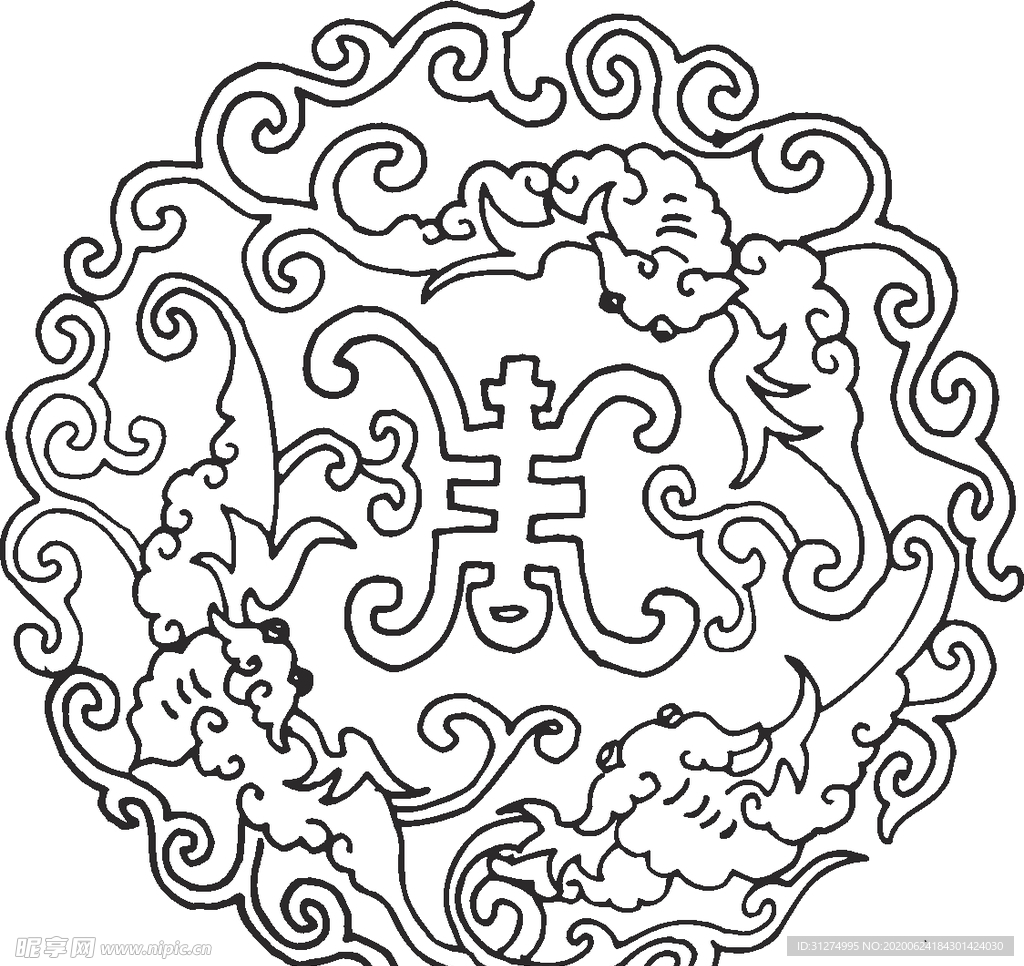 镂空花图案