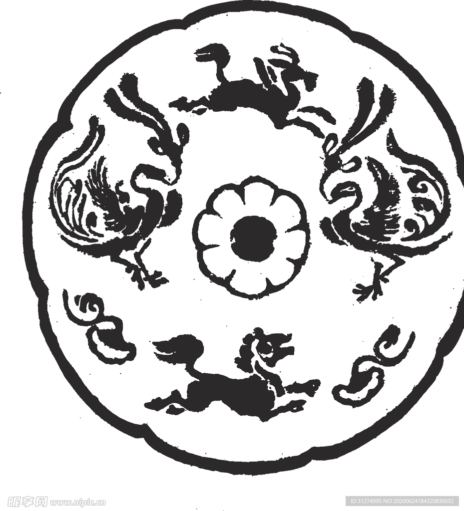 镂空花图案