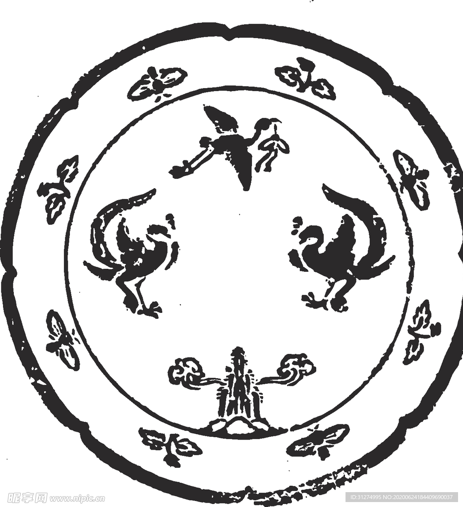 镂空花图案