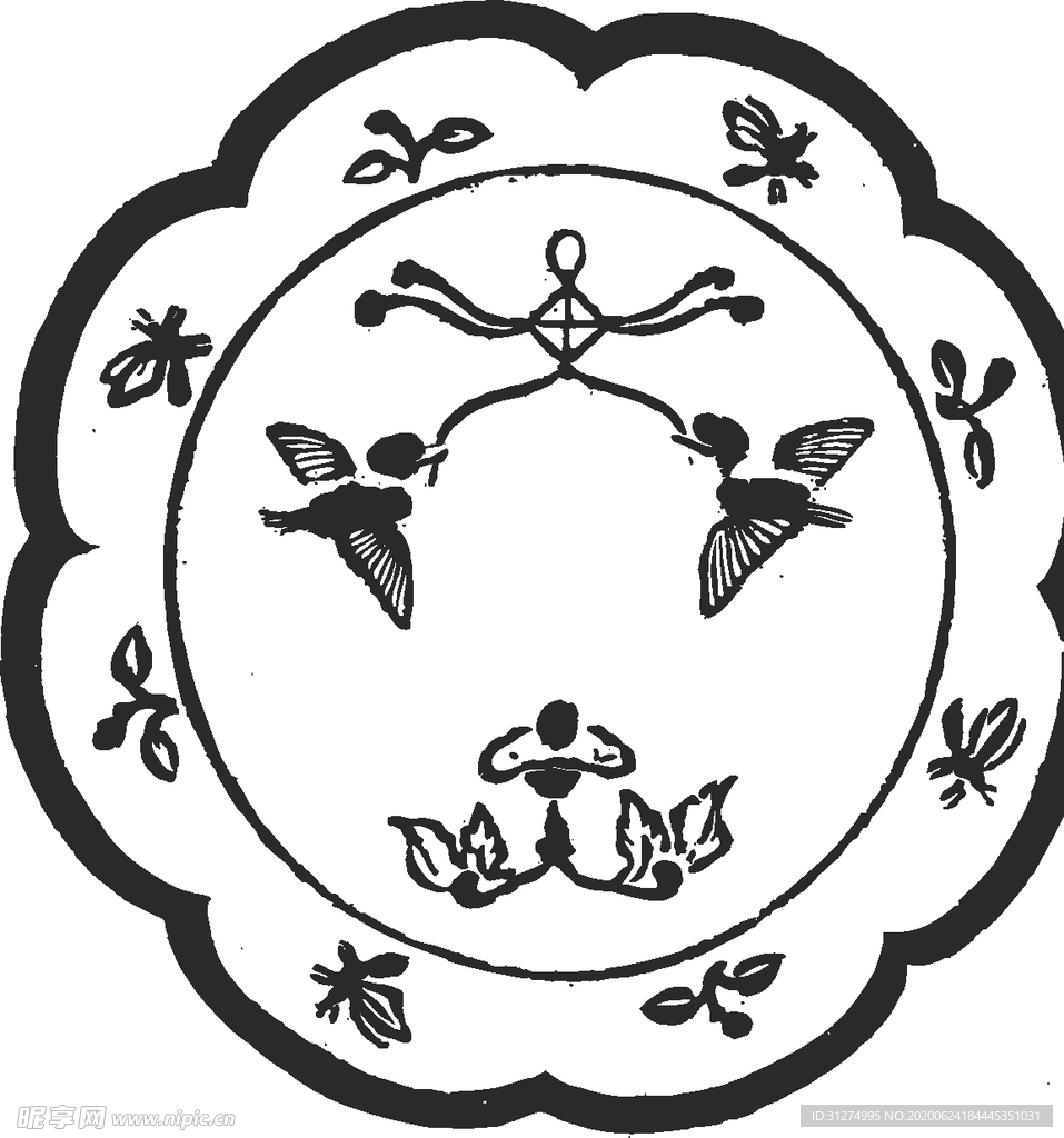 镂空花图案