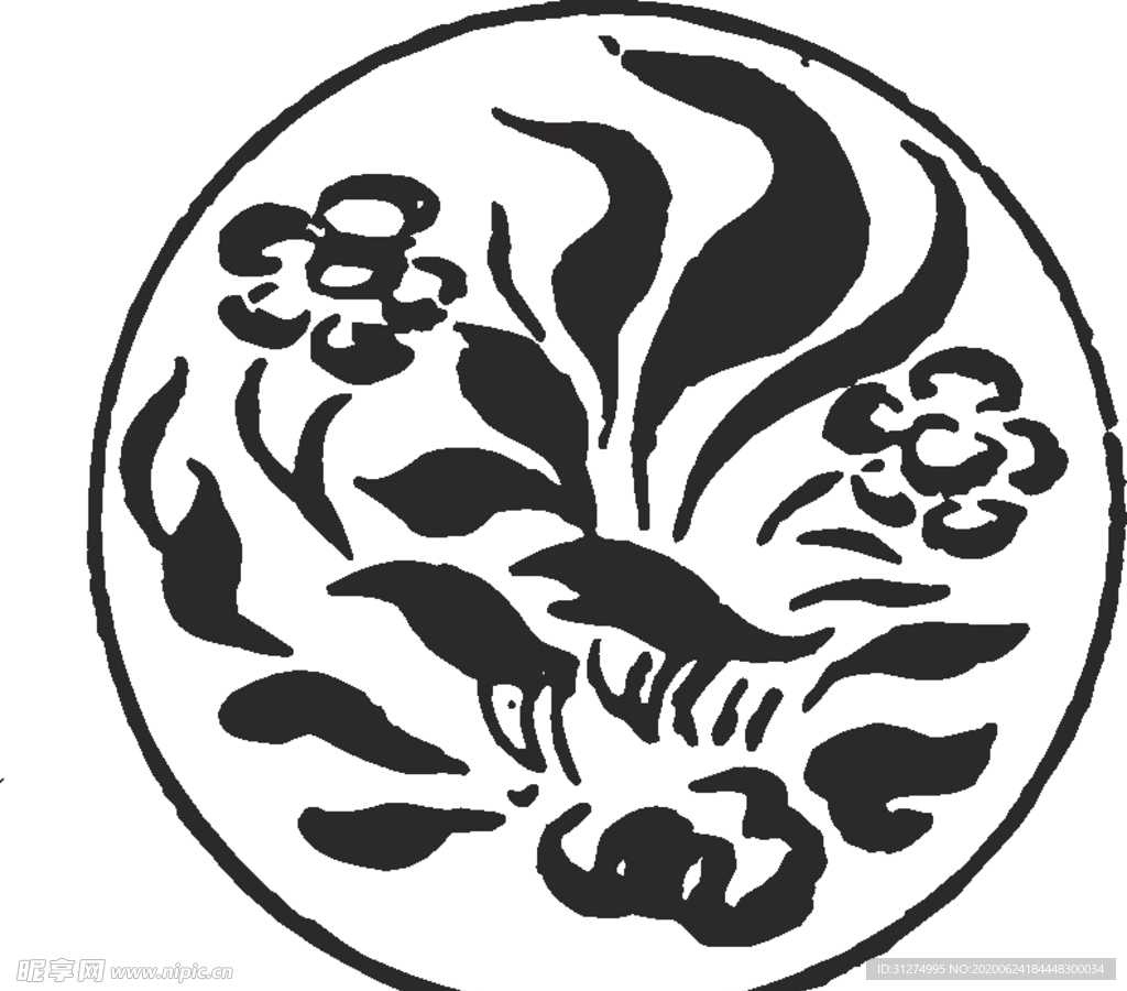 镂空花图案