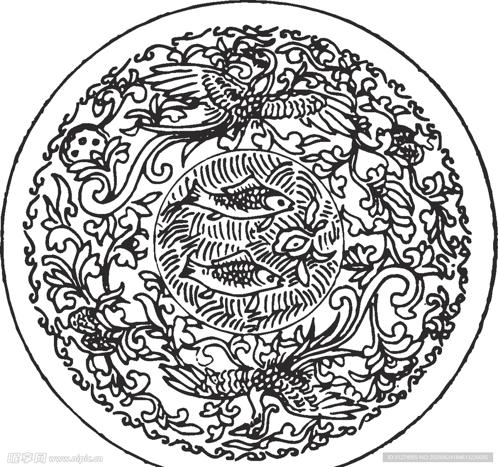 镂空花图案