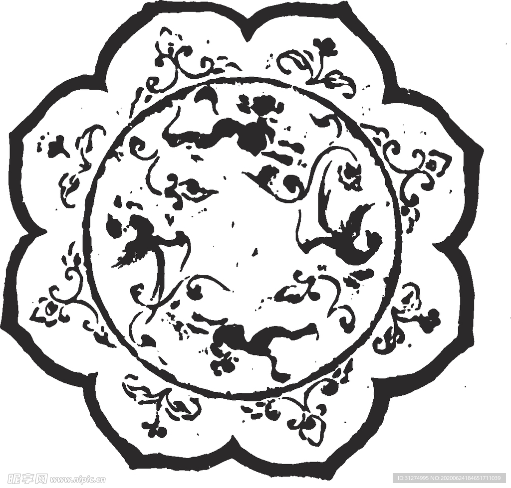 镂空花图案