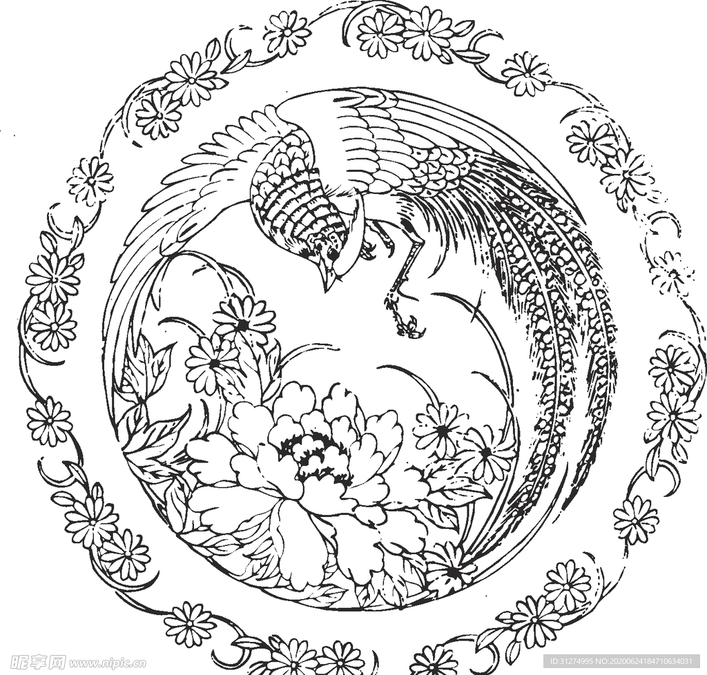 镂空花图案