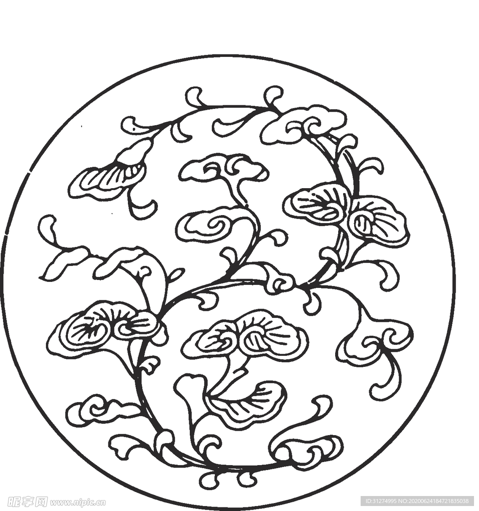 镂空花图案