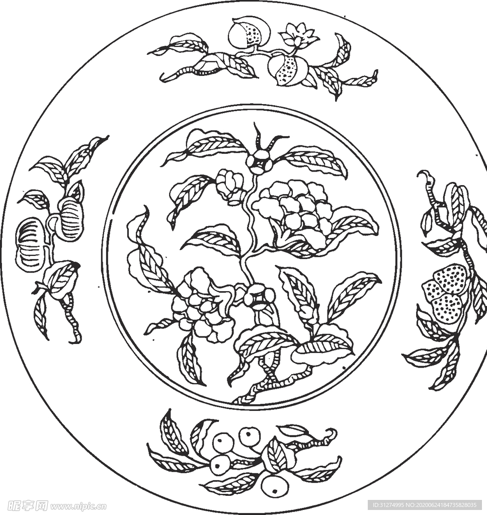 镂空花图案