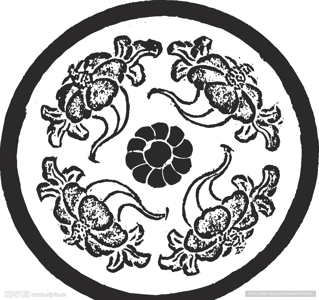 镂空花图案