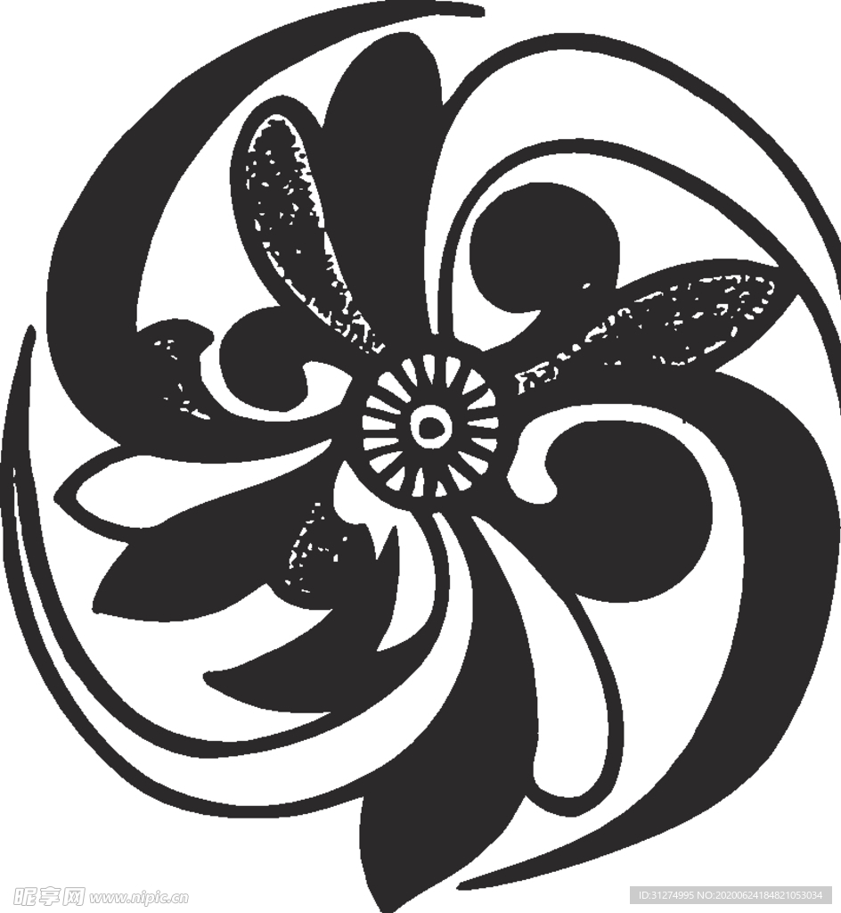 镂空花图案