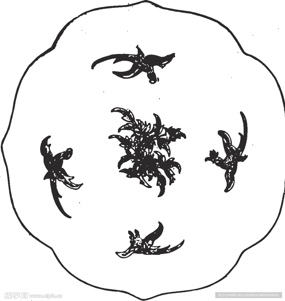 镂空花图案
