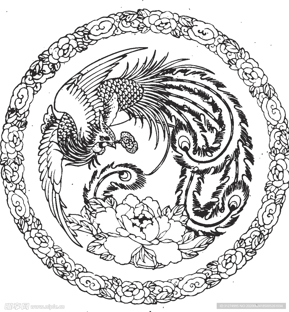 镂空花图案