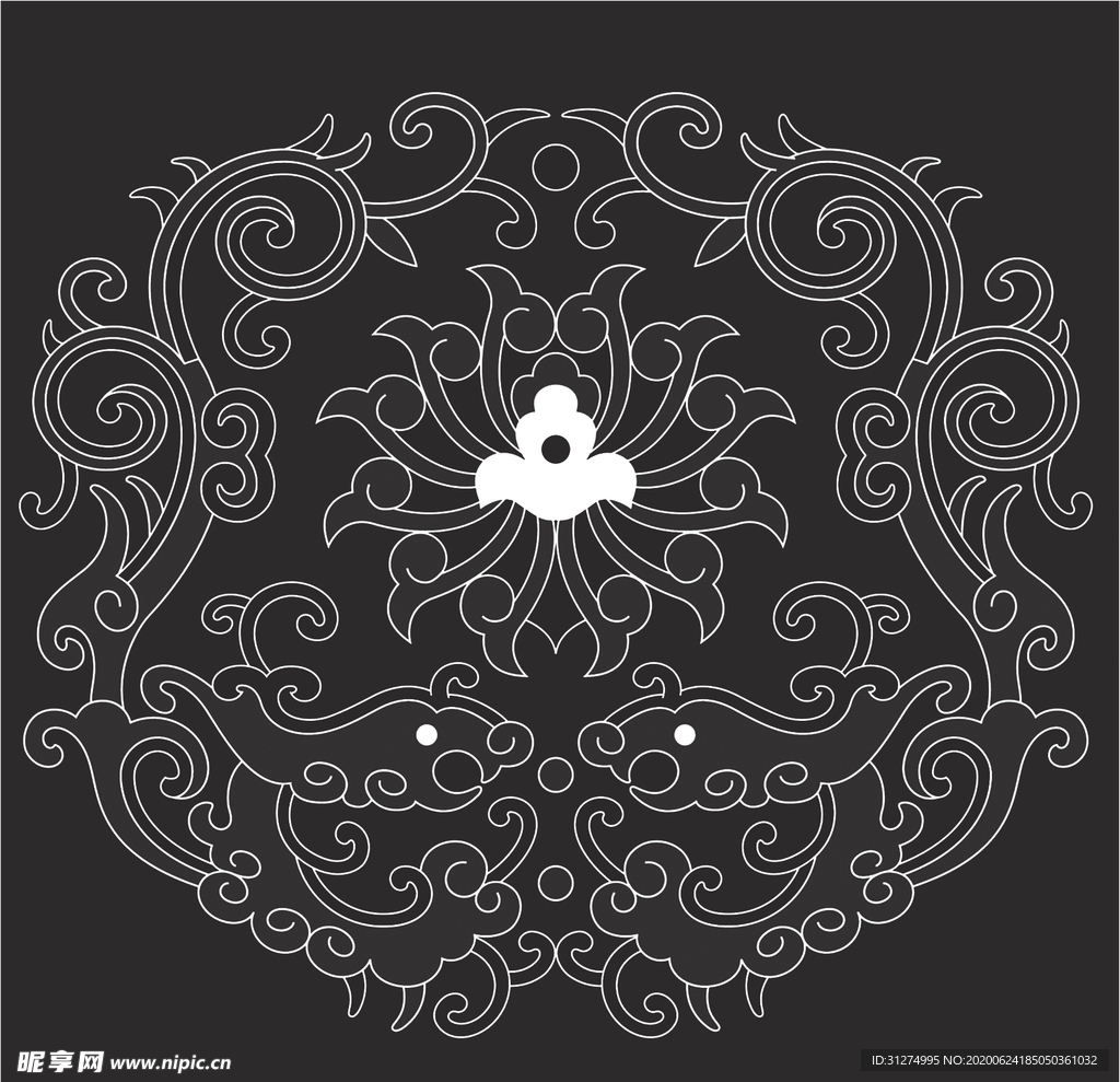 镂空花图案