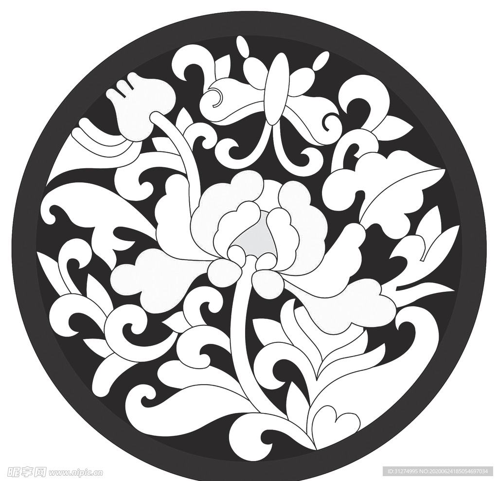 镂空花图案