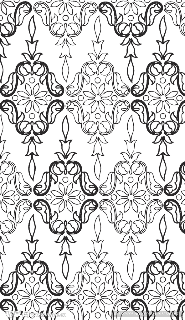 镂空花图案