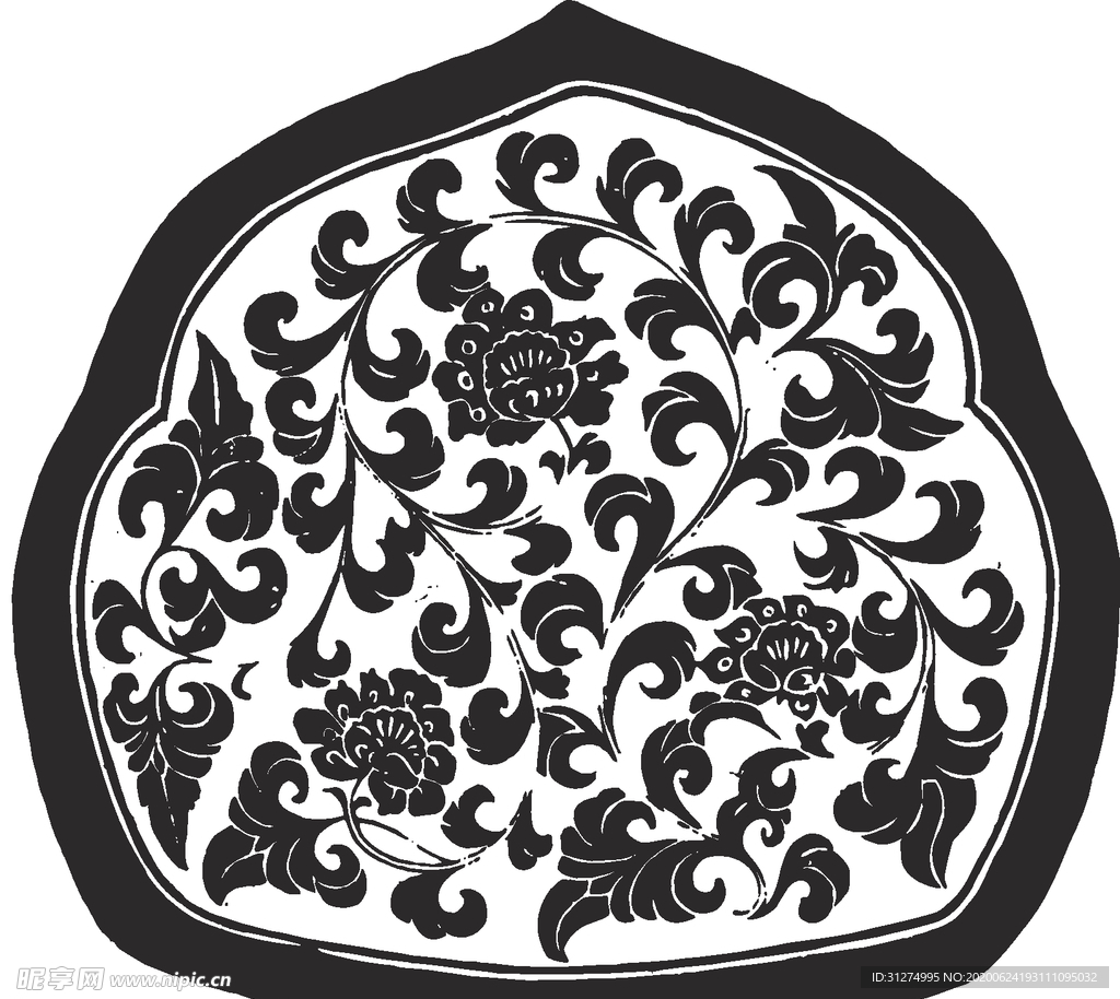 镂空花图案