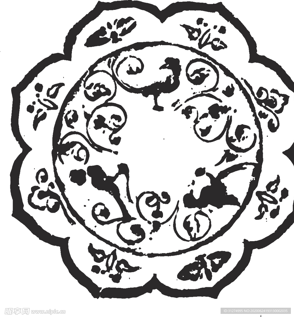 镂空花图案