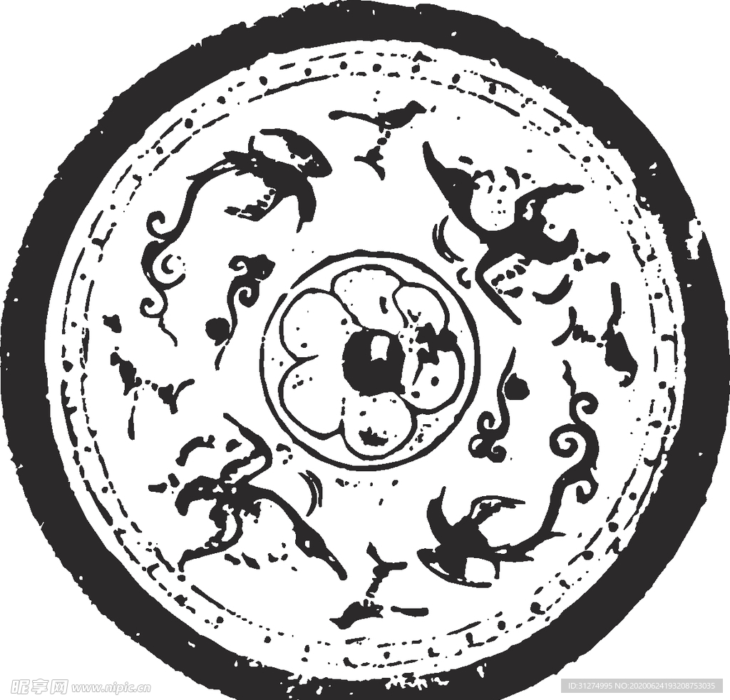 镂空花图案