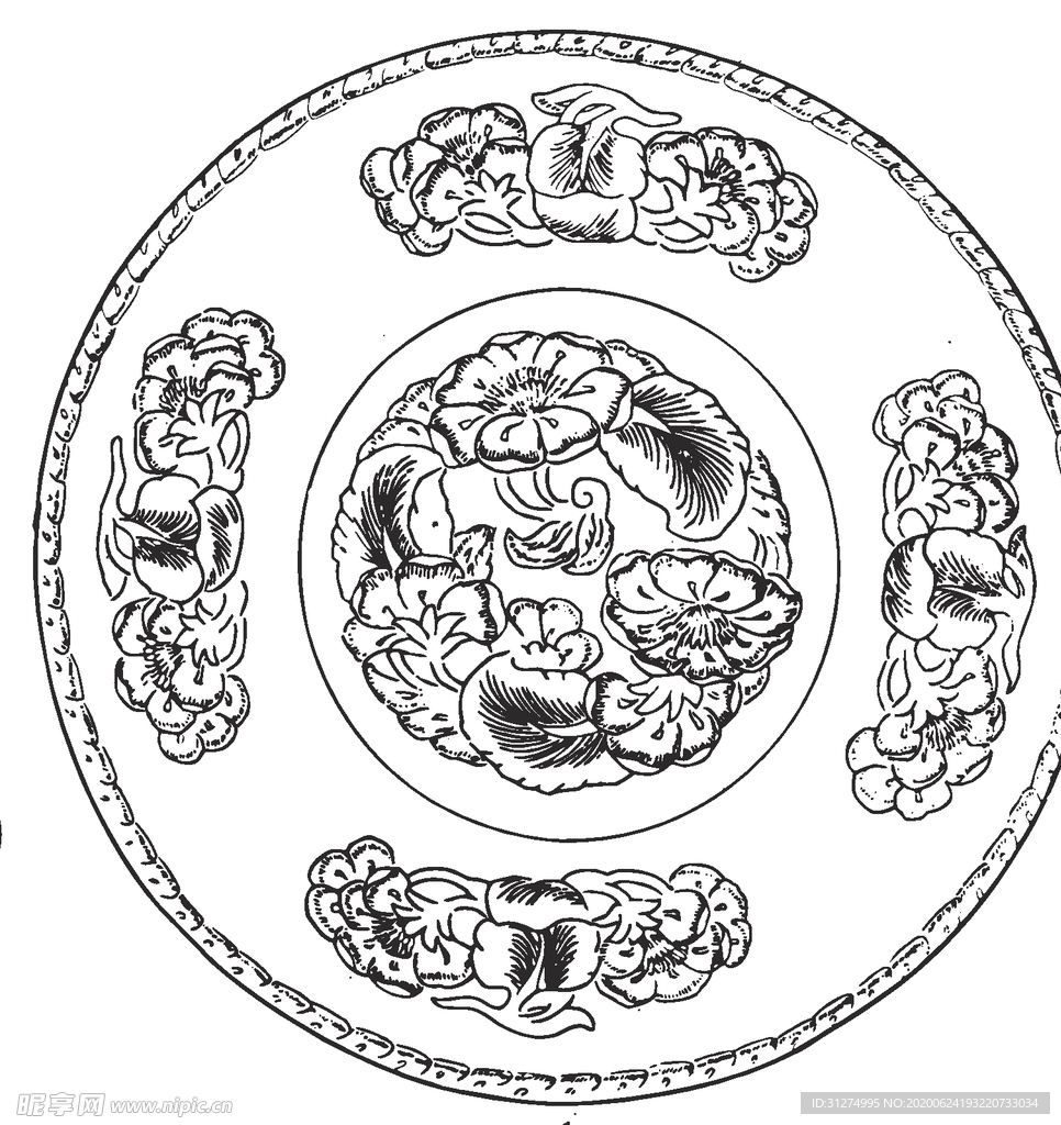 镂空花图案