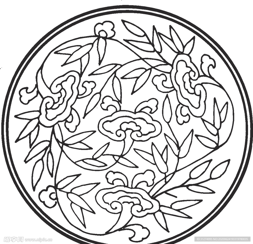 镂空花图案
