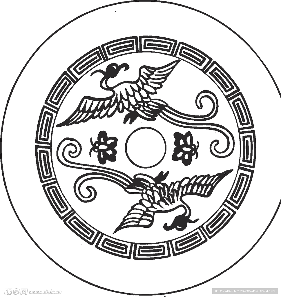 镂空花图案