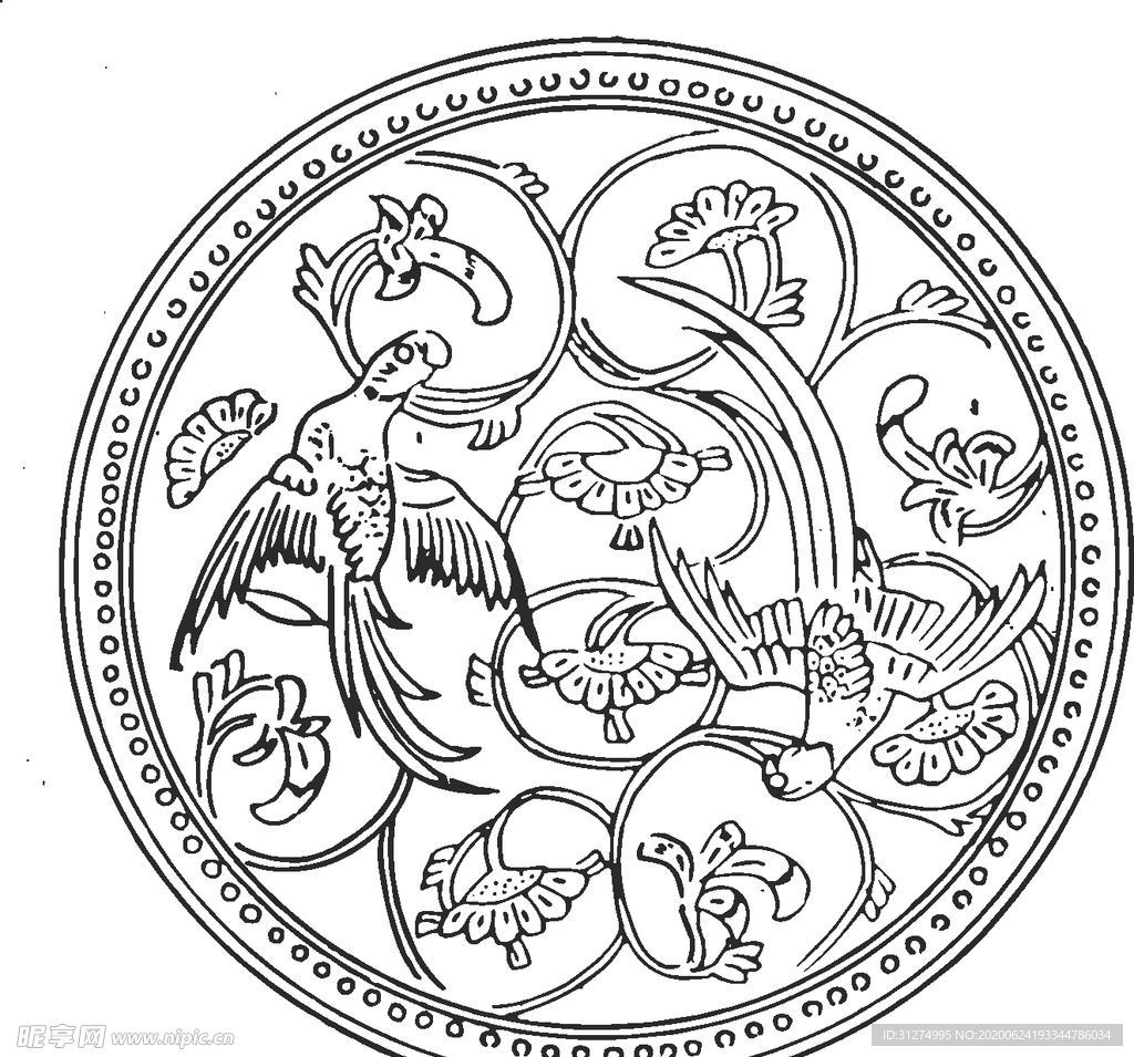 镂空花图案