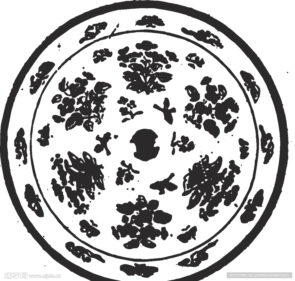 镂空花图案