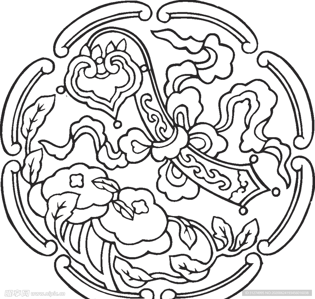 镂空花图案