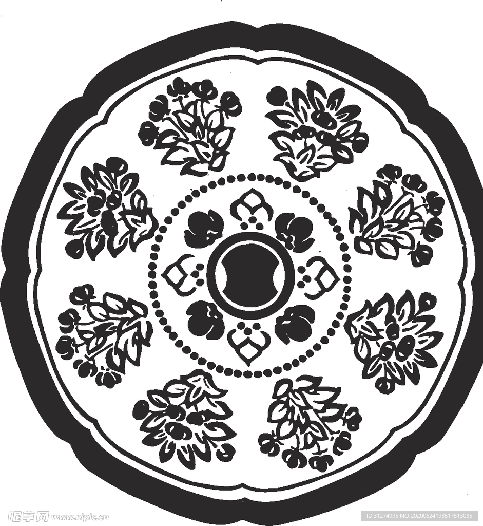 镂空花图案