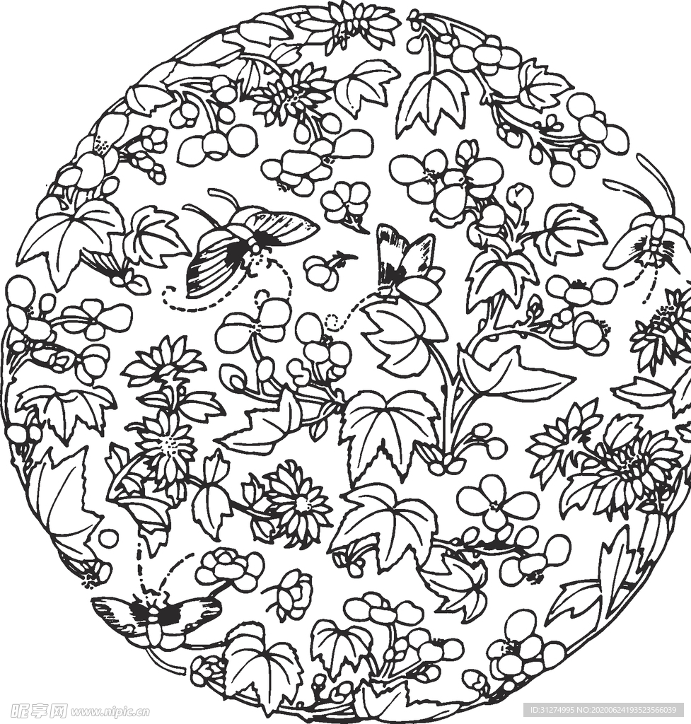 镂空花图案