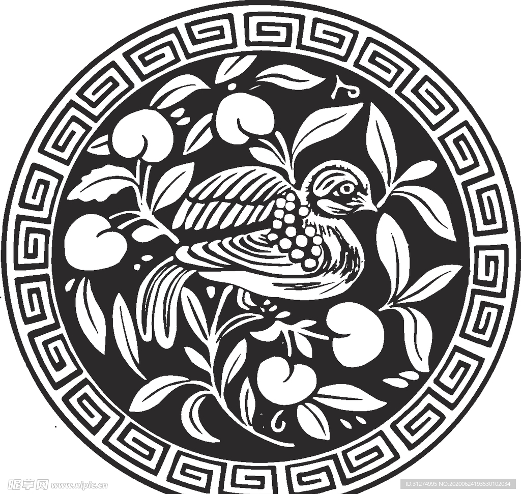 镂空花图案