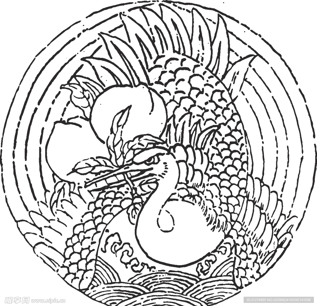 镂空花图案