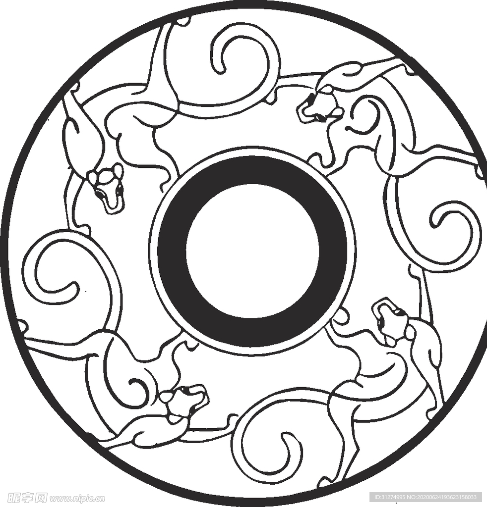 镂空花图案