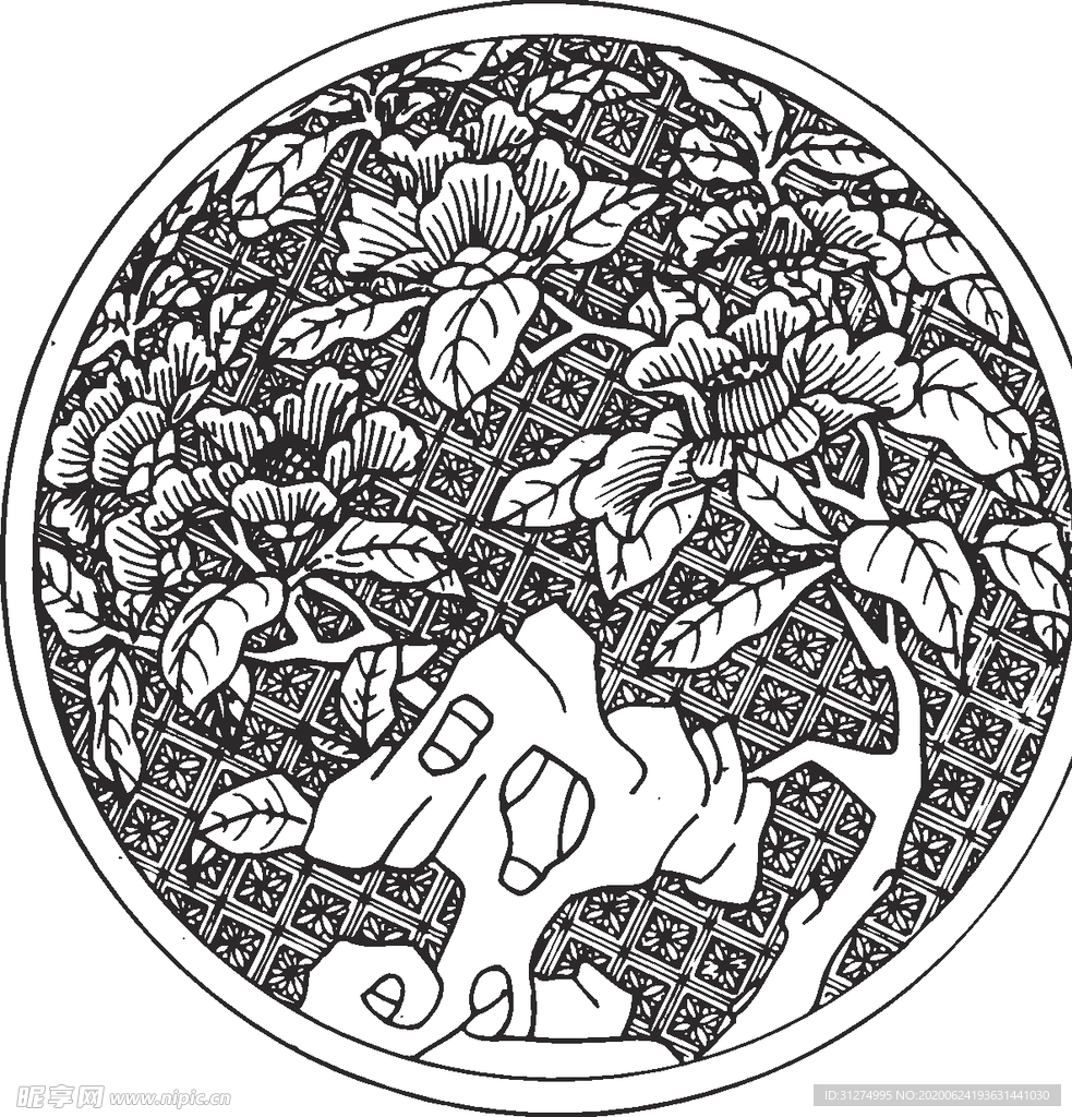 镂空花图案