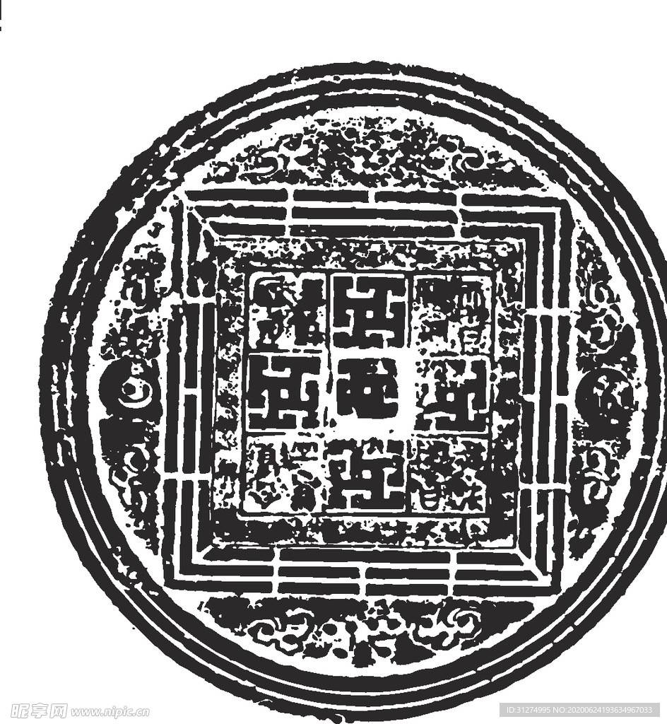 镂空花图案