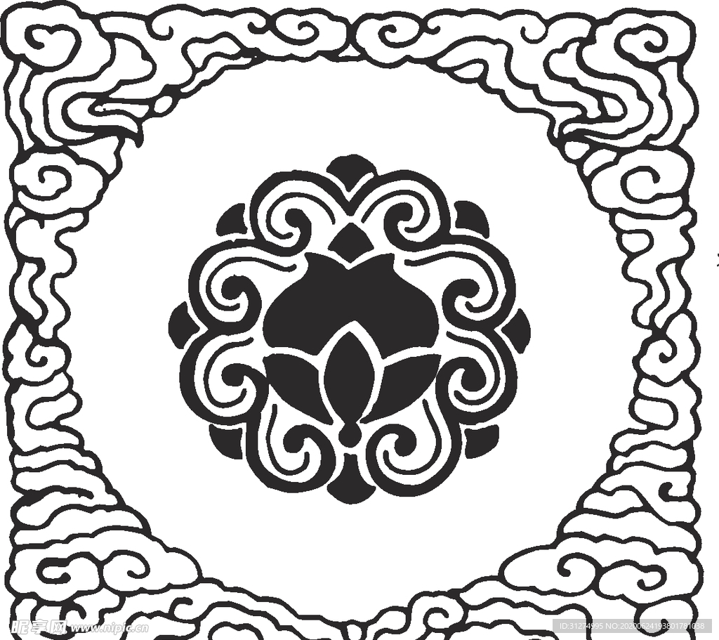 镂空花图案