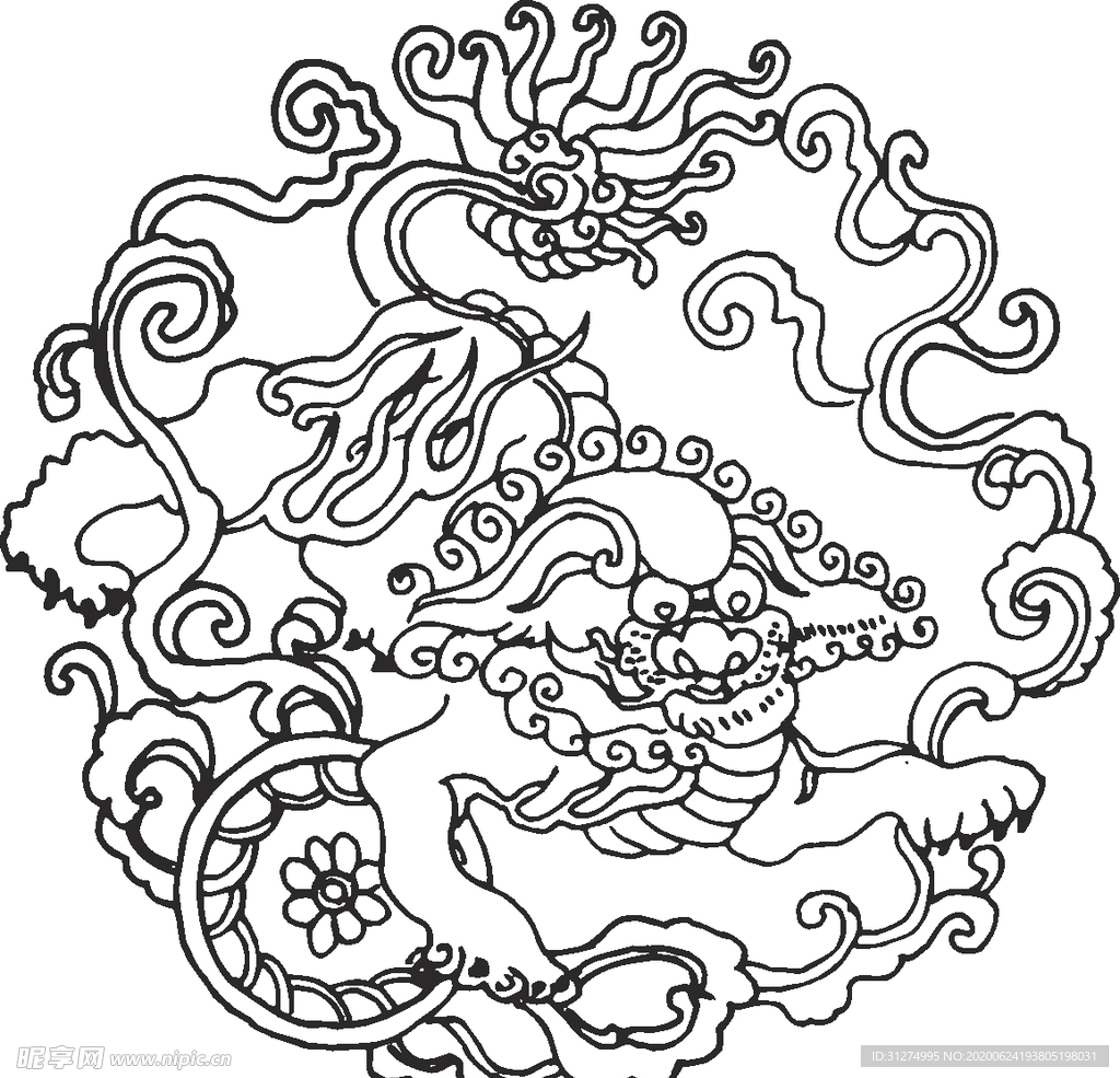 镂空花图案