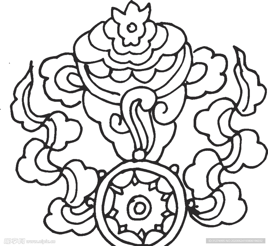 镂空花图案