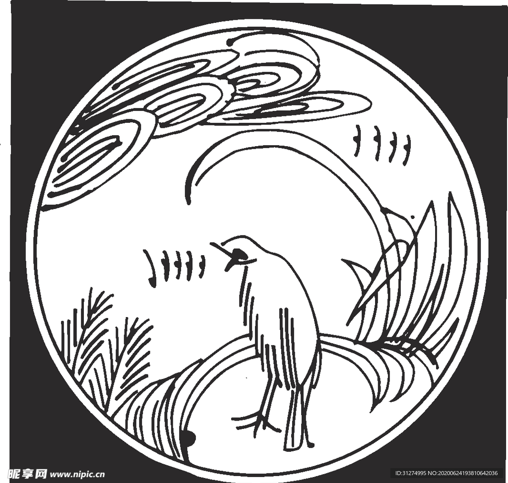 镂空花图案