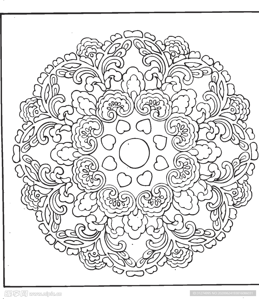 镂空花图案