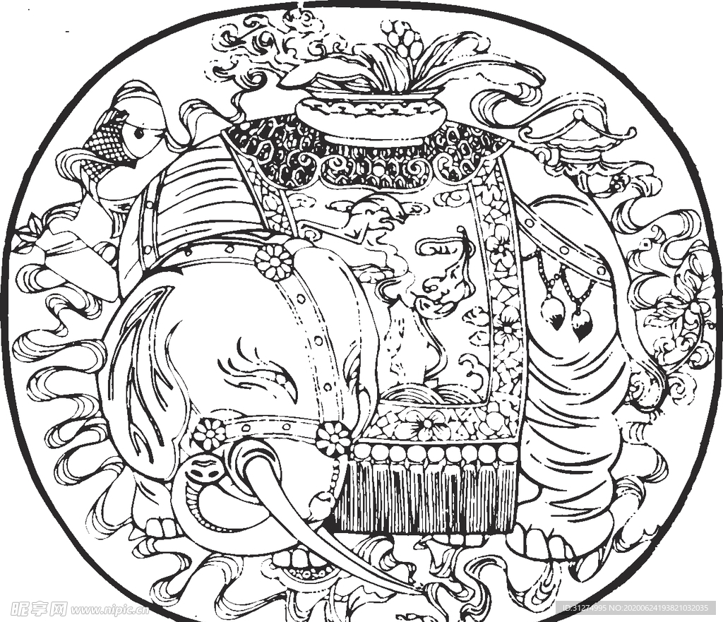 镂空花图案