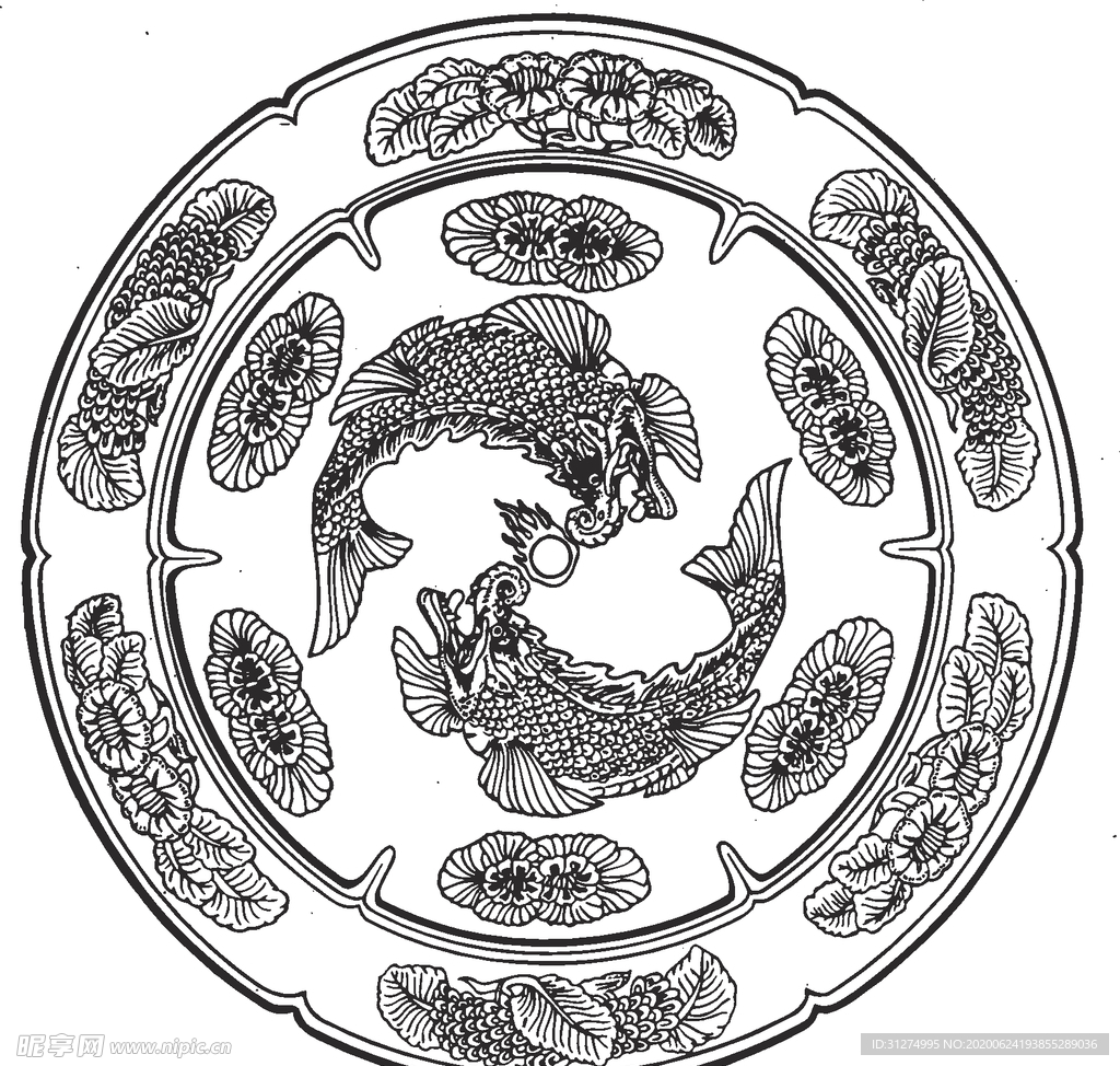 镂空花图案