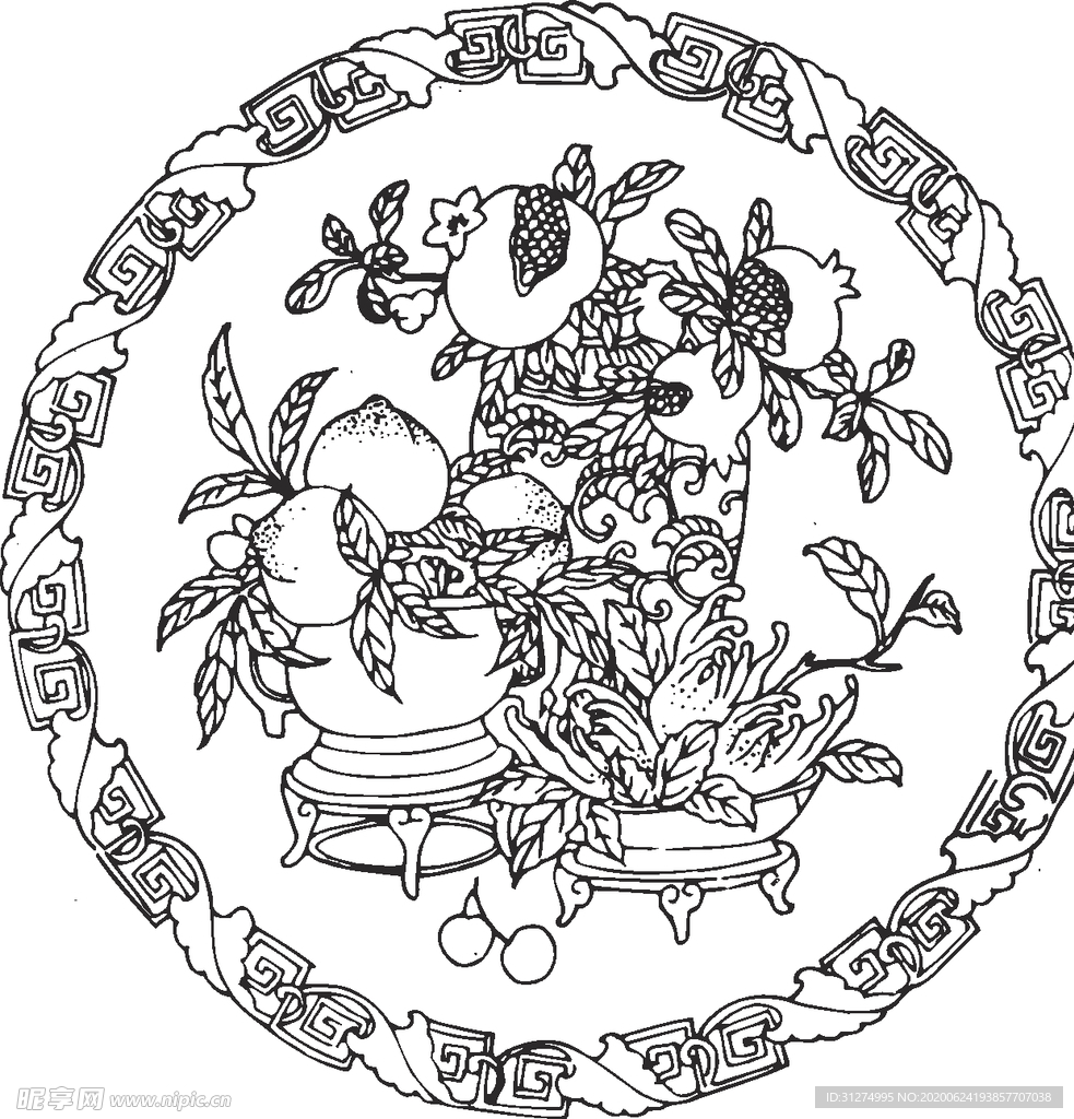 镂空花图案
