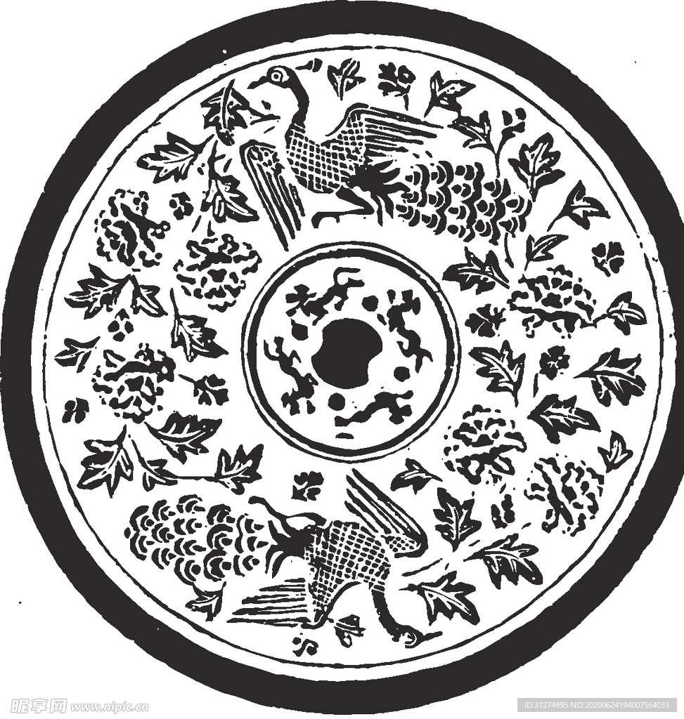 镂空花图案